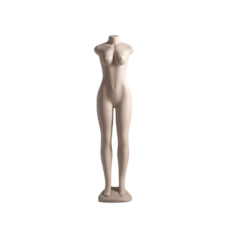Pele de manequim feminina sem cabeça, colorida com curvatura natural do corpo