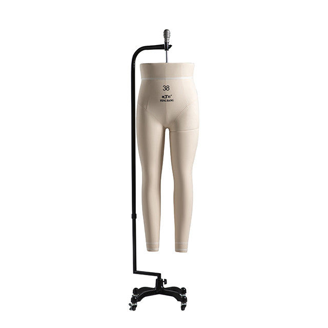 Fibra de vidro vestido forma manequim para costureira metade inferior do corpo pendurado com rodas